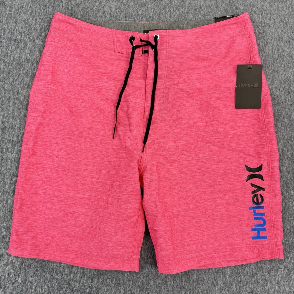 Hurley Heathered Pink Board Shorts Size 30 Surf Swim Beach Resort Wear